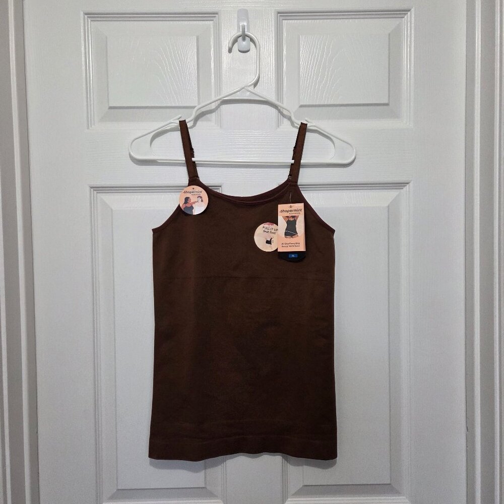Shapermint Essentials All Day Every Day Scoop Neck Cami Brown Size XL #62001